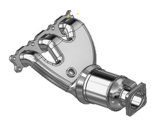 Exhaust Manifold with Integrated Catalytic Converter Schultz 7724036